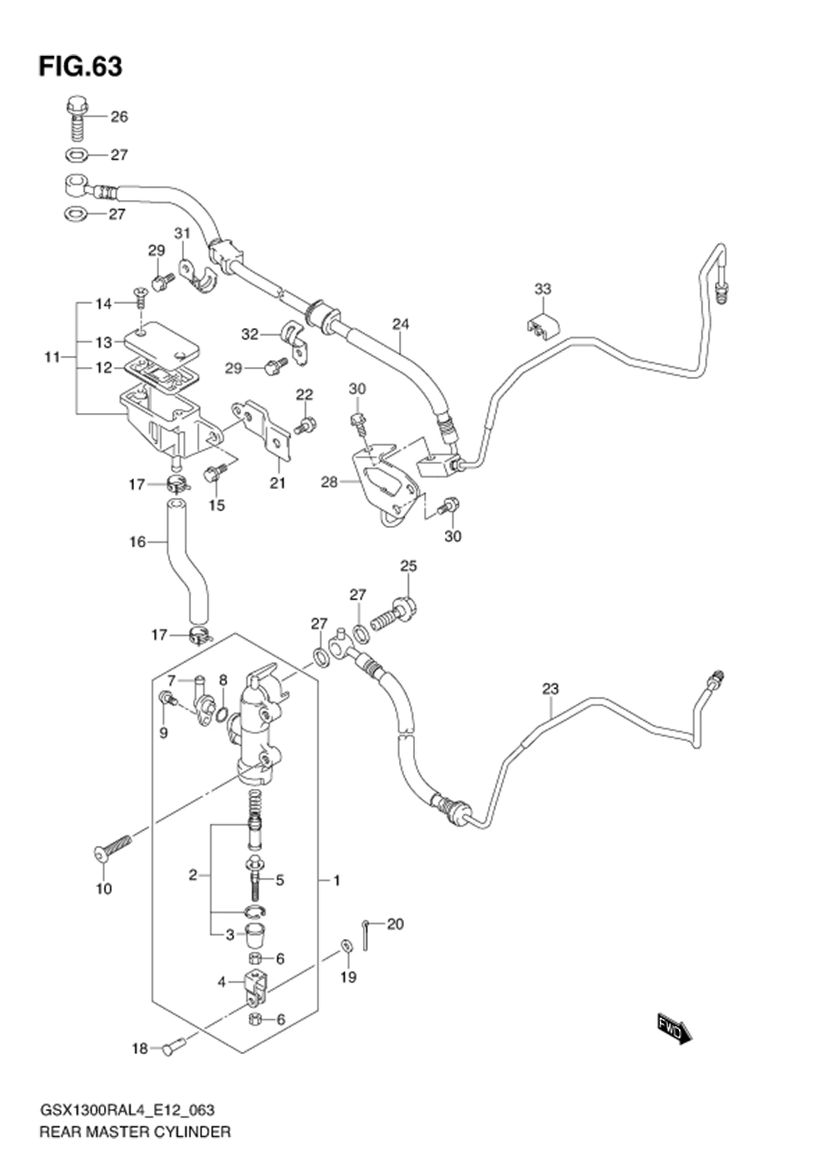 FIG.63 REAR MASTER CYLINDER