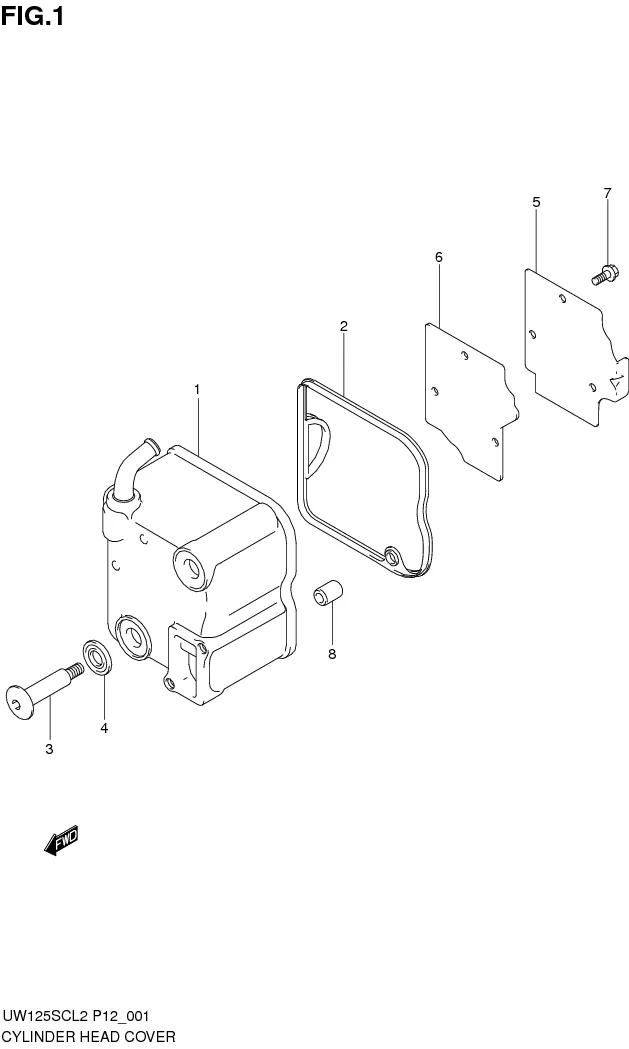FIG.1 CYLINDER HEAD COVER