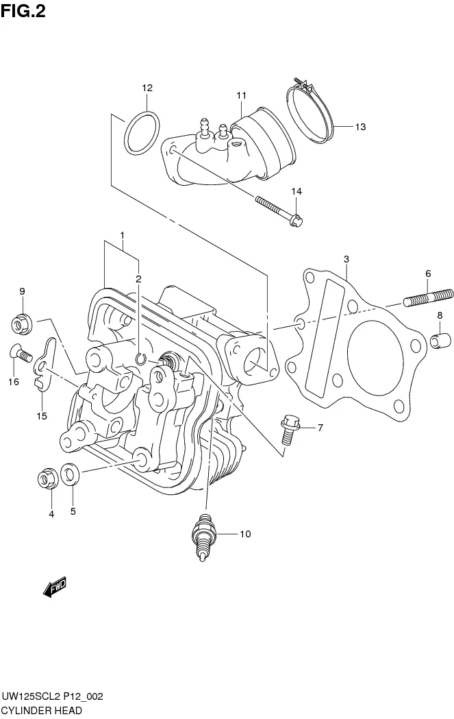 FIG.2 CYLINDER HEAD