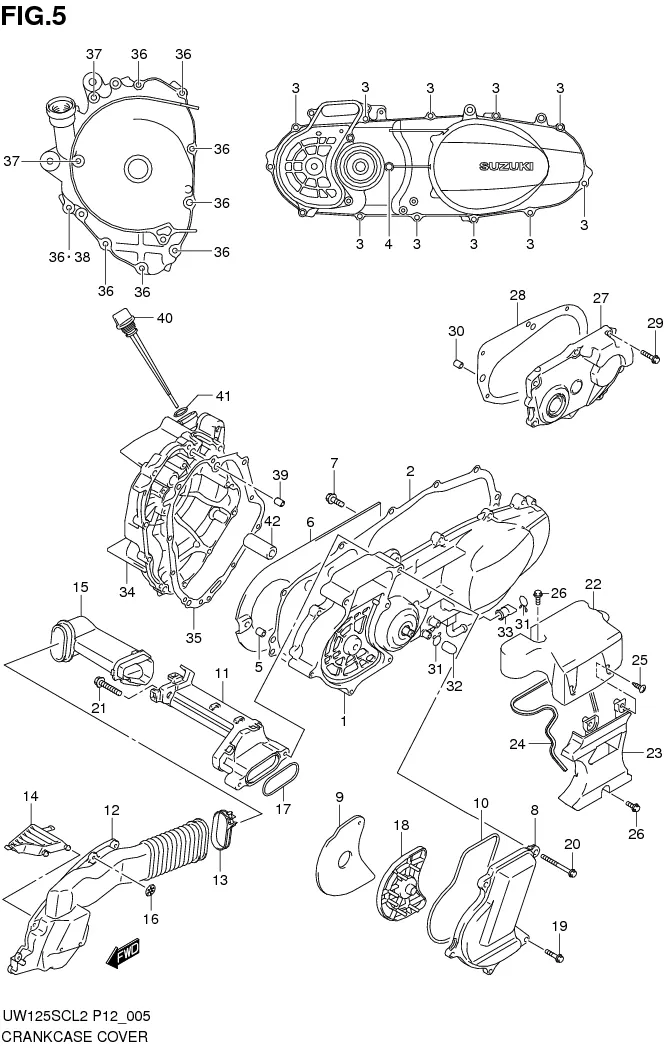 FIG.5 CRANKCASE COVER