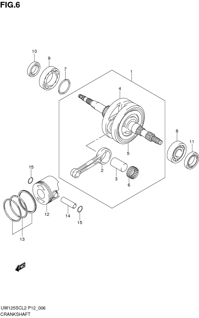 FIG.6 CRANKSHAFT