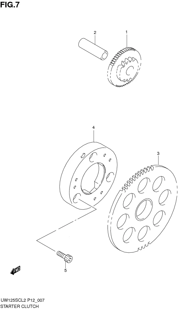 FIG.7 STARTER CLUTCH