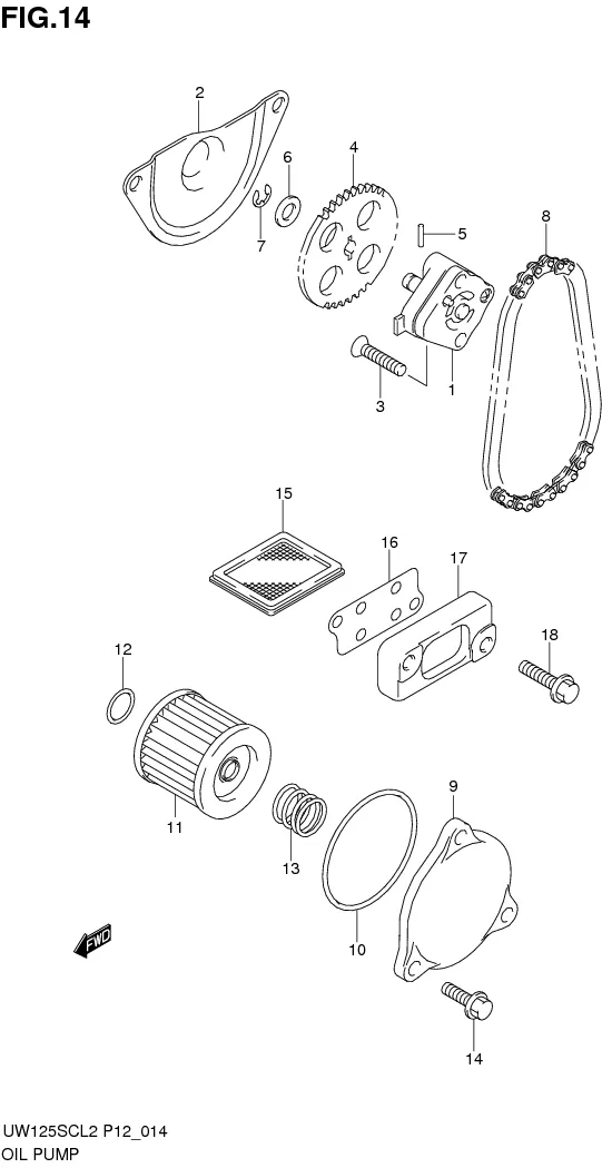 FIG.14 OIL PUMP