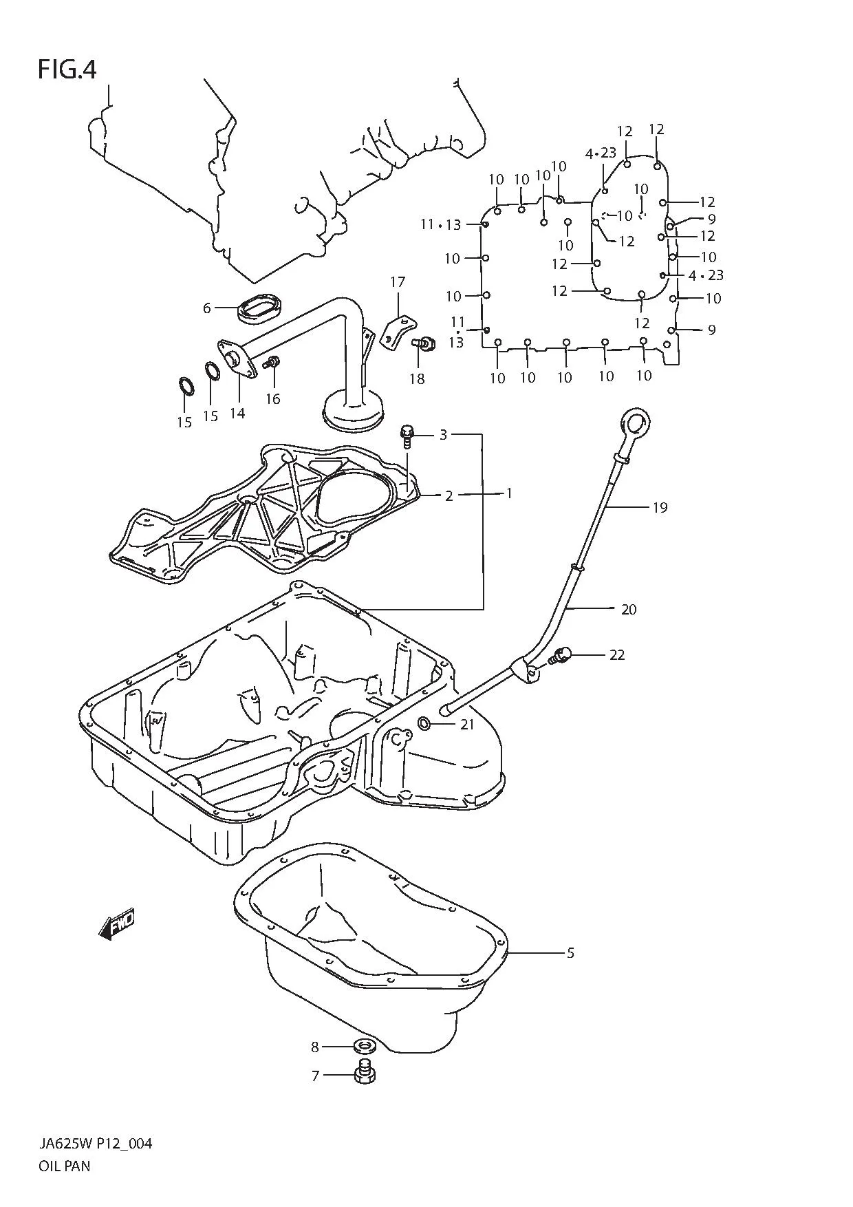 FIG.4 OIL PAN
