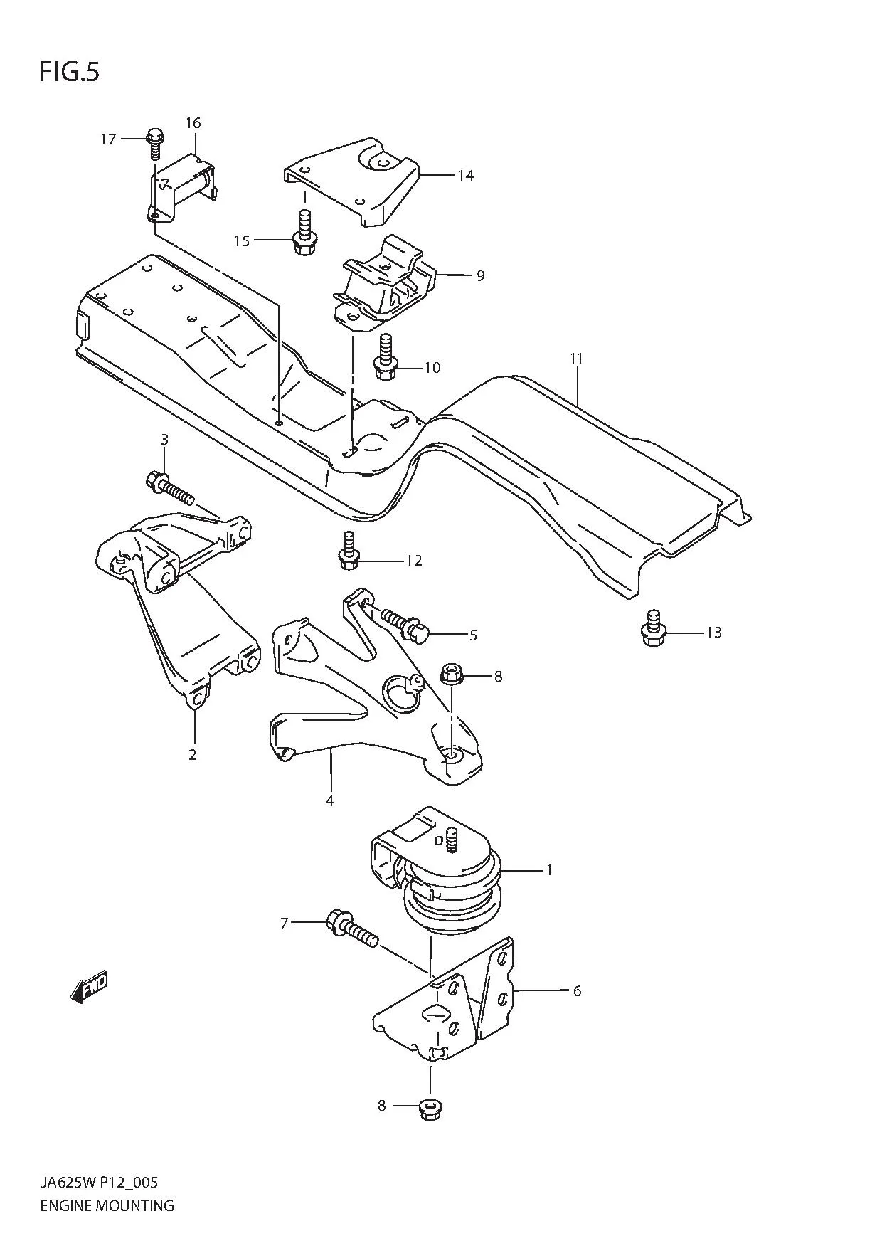 FIG.5 ENGINE MOUNTING