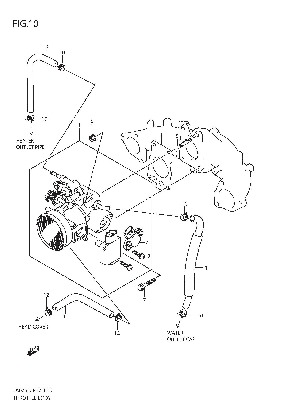 FIG.10 THROTTLE BODY