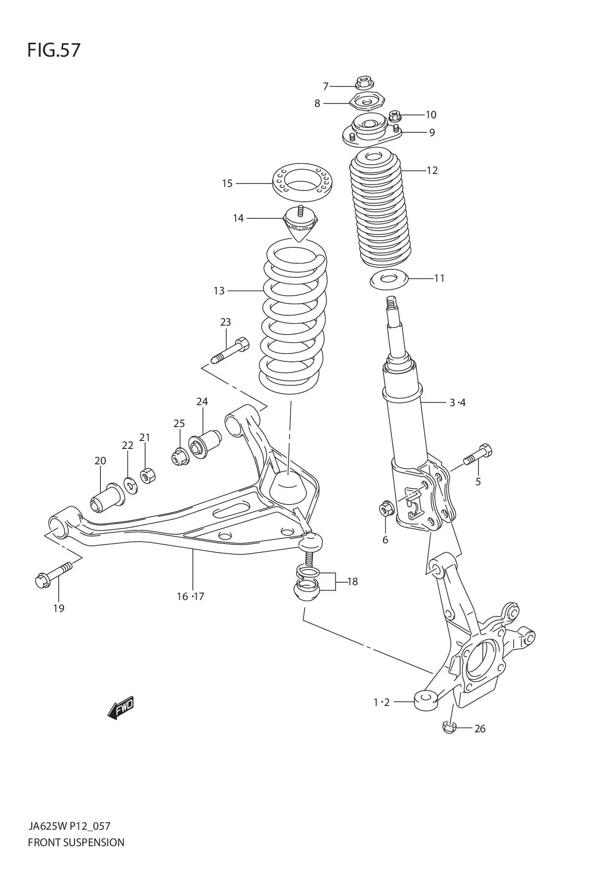 FIG.57 FRONT SUSPENSION