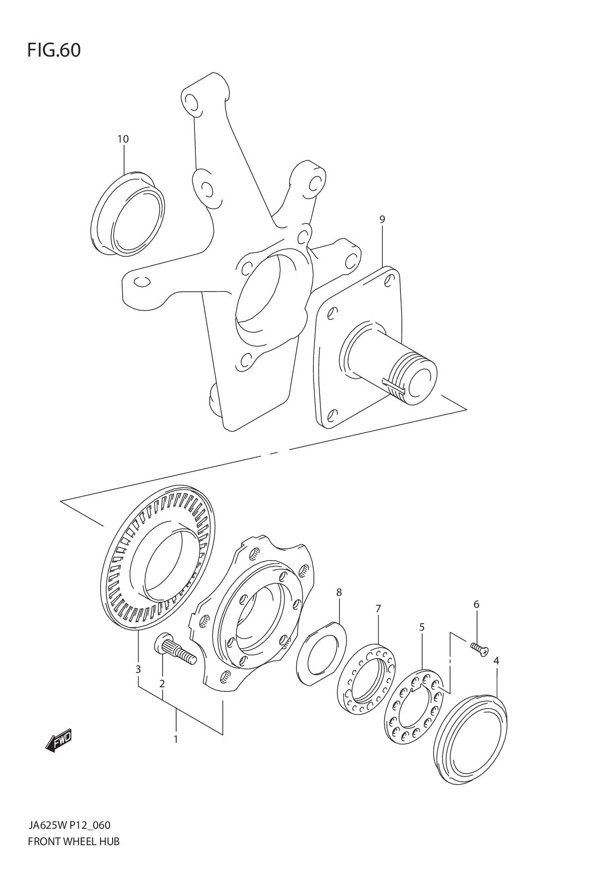 FIG.60 FRONT WHEEL HUB