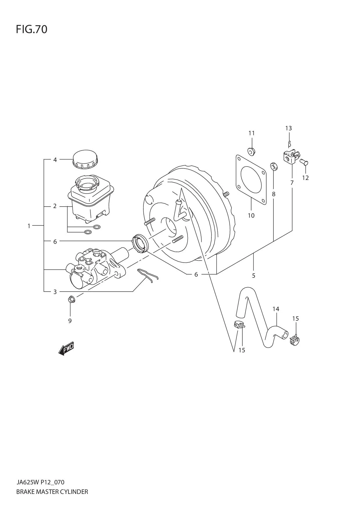 FIG.70 BRAKE MASTER CYLINDER