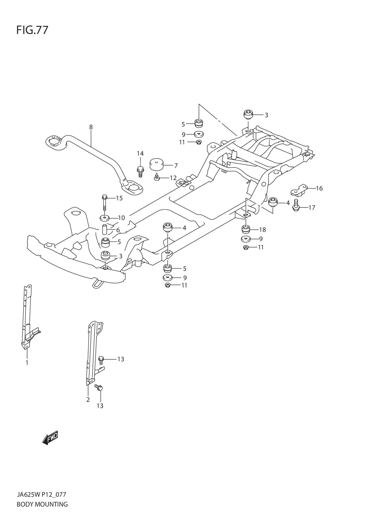FIG.77 BODY MOUNTING