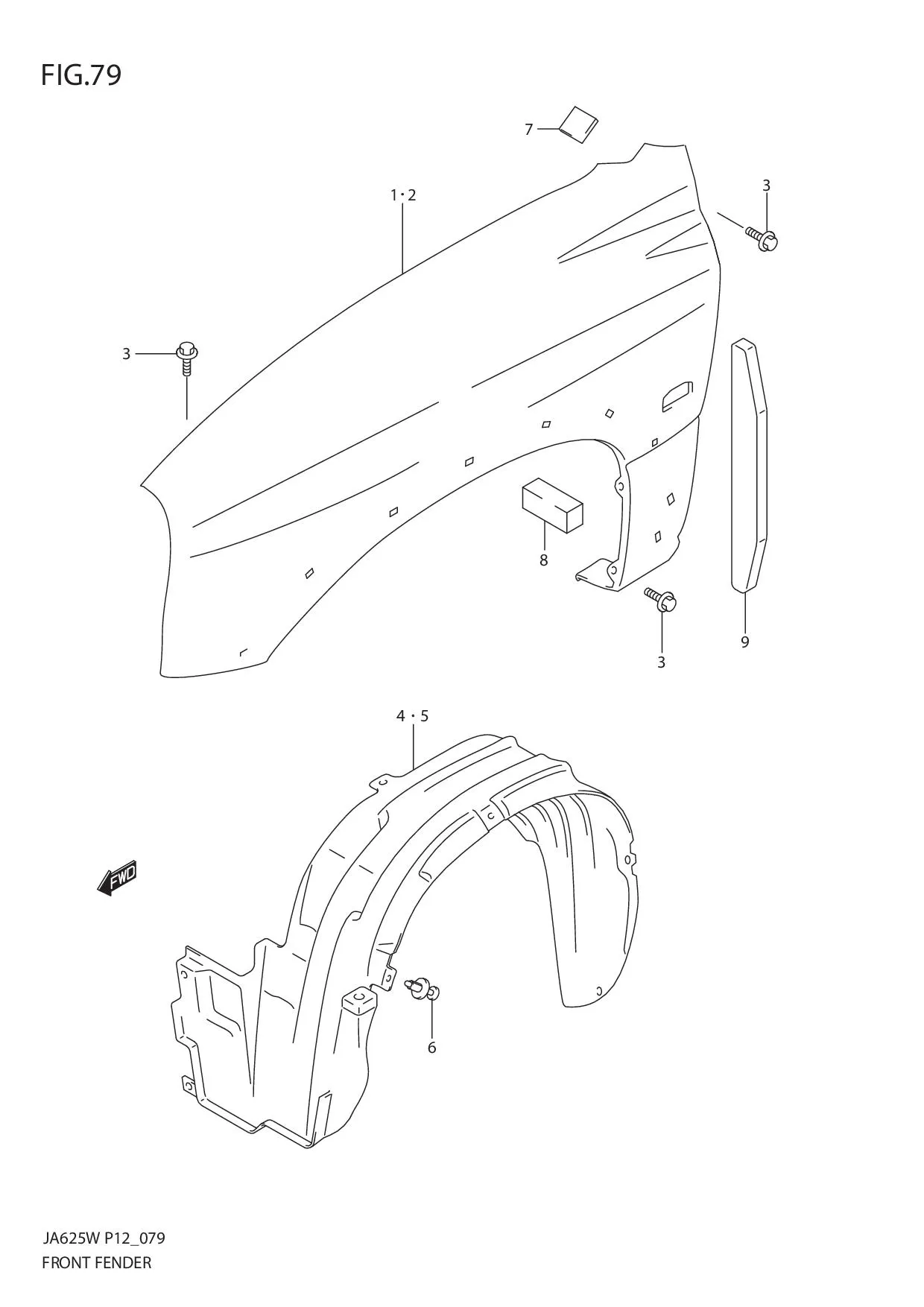 FIG.79 FRONT FENDER