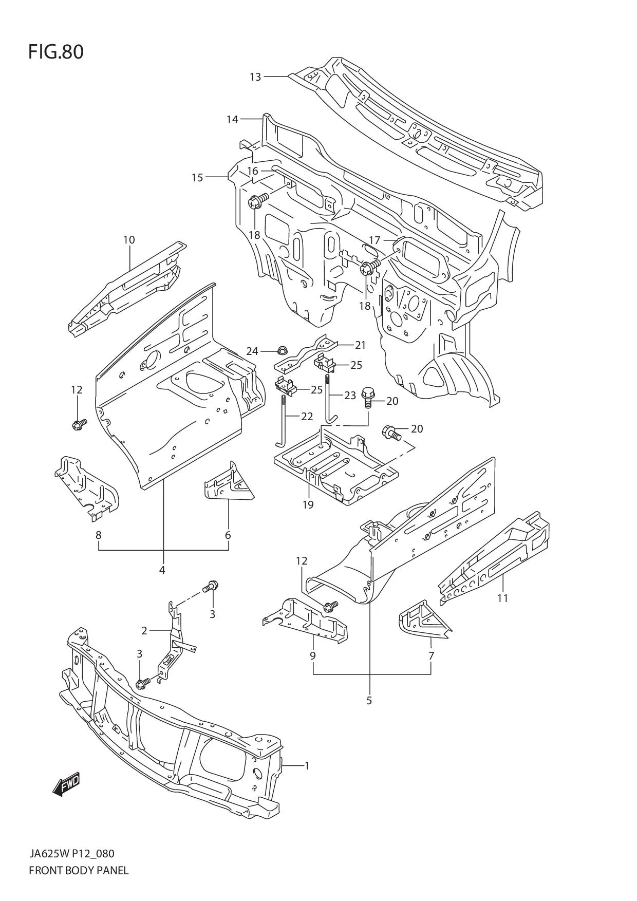 FIG.80 FRONT BODY PANEL