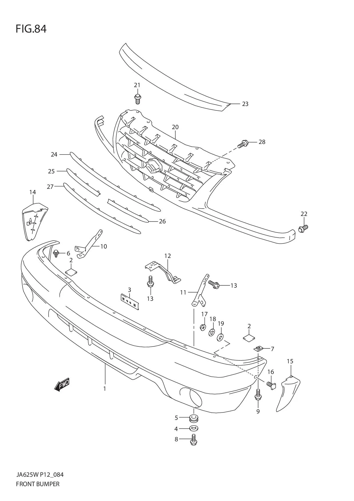 FIG.84 FRONT BUMPER