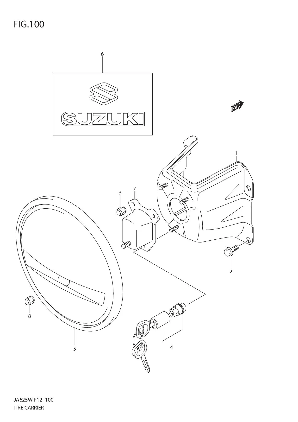 FIG.100 TIRE CARRIER