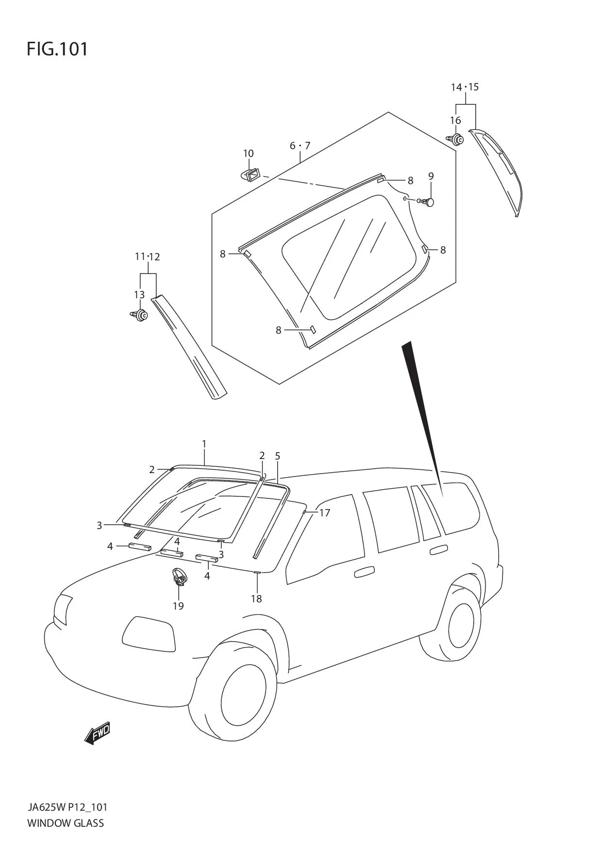 FIG.101 WINDOW GLASS