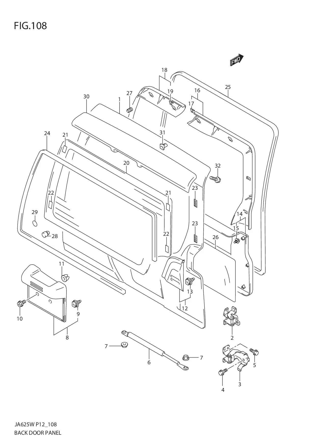 FIG.108 BACK DOOR PANEL