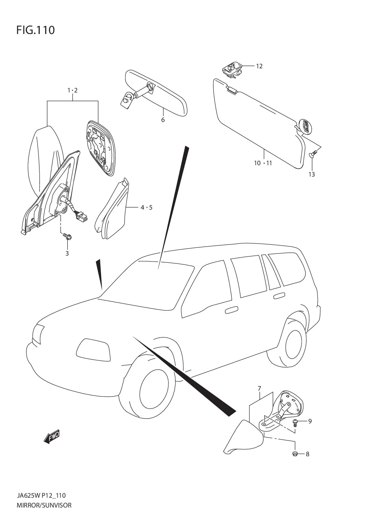 FIG.110 MIRROR/SUNVISOR