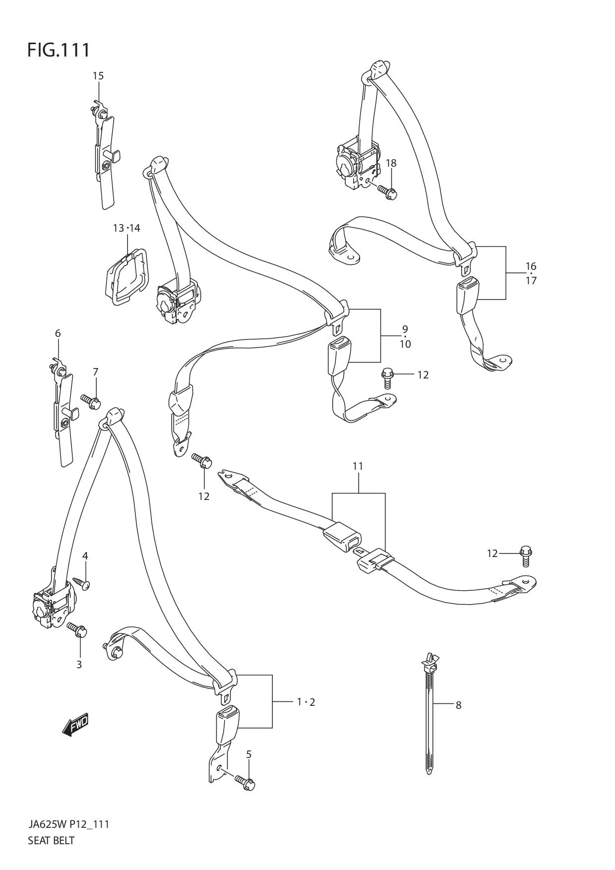 FIG.111 SEAT BELT