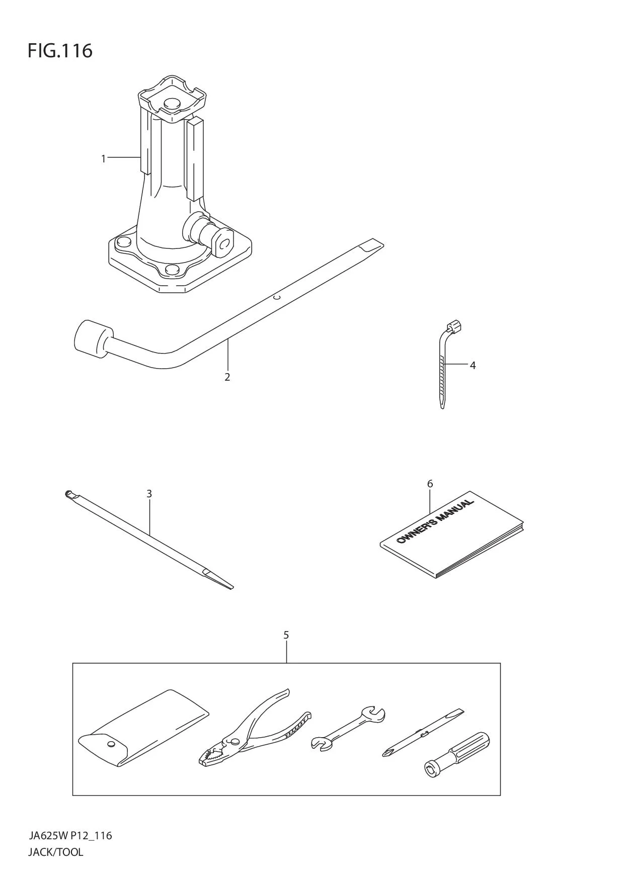 FIG.116 JACK/TOOL