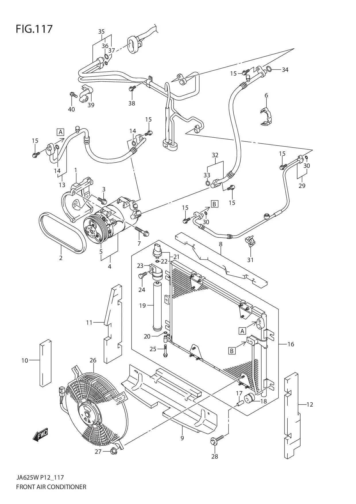 FIG.117 FRONT AIR CONDITIONER