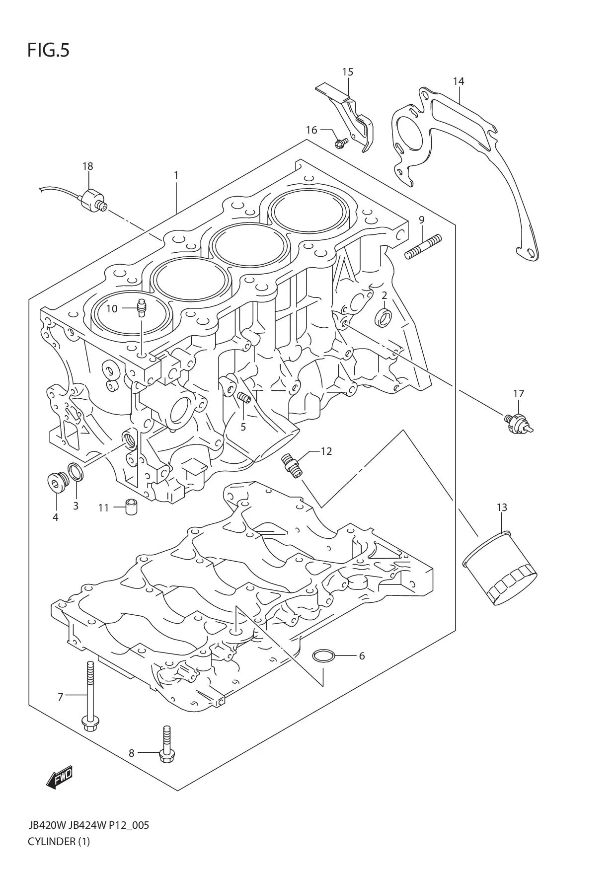 FIG.5 CYLINDER (JB420W)