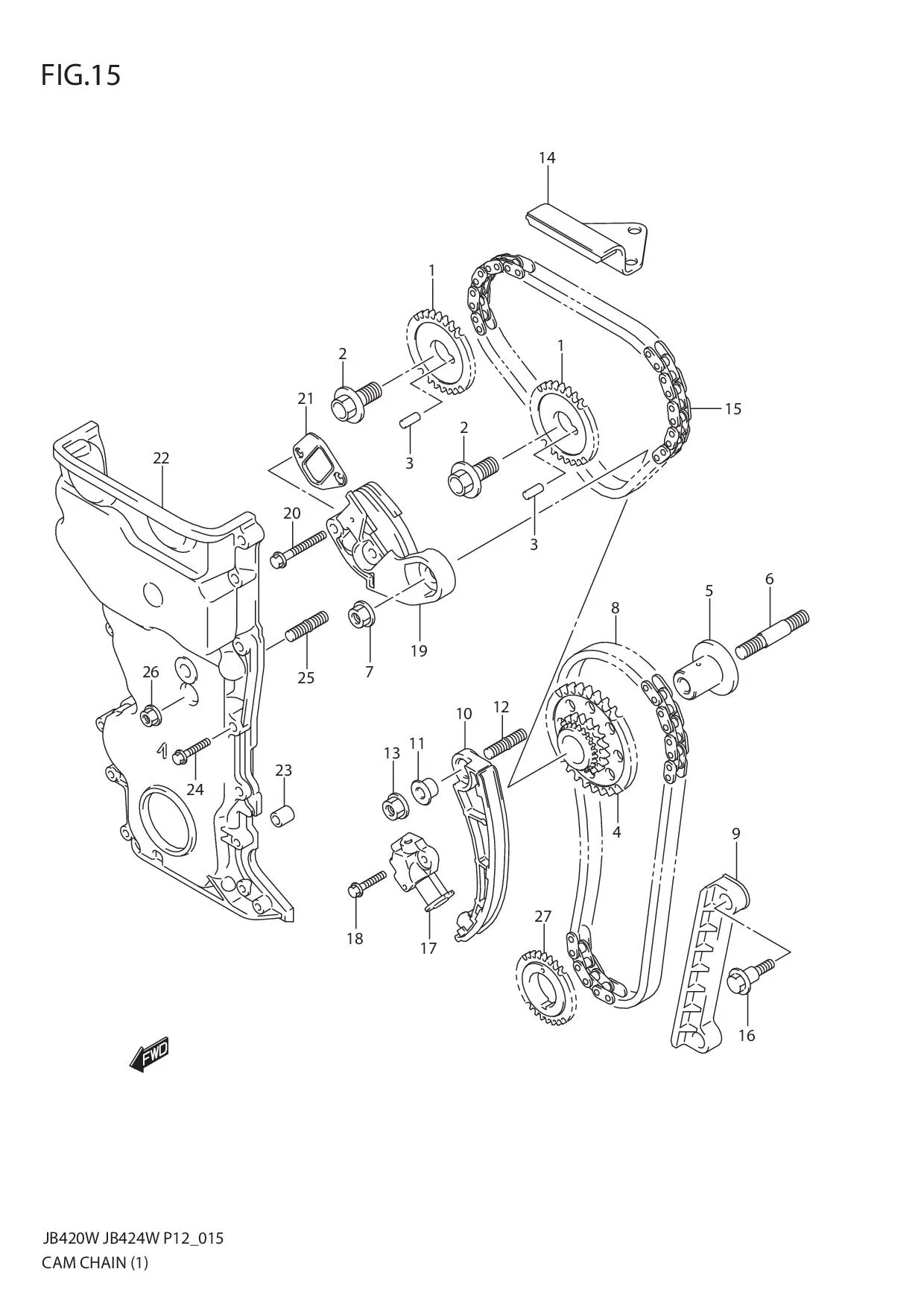 FIG.15 CAM CHAIN (JB420W)