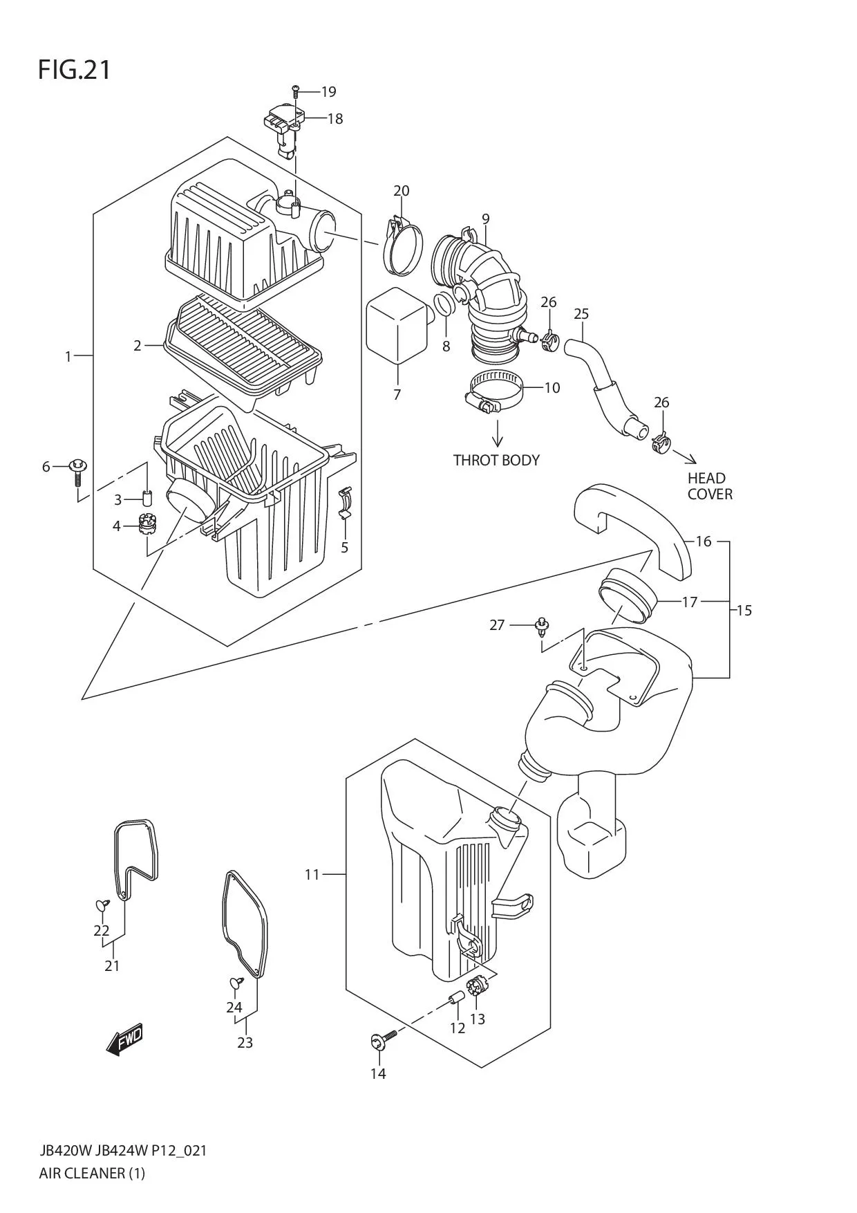 FIG.21 AIR CLEANER (JB420W)