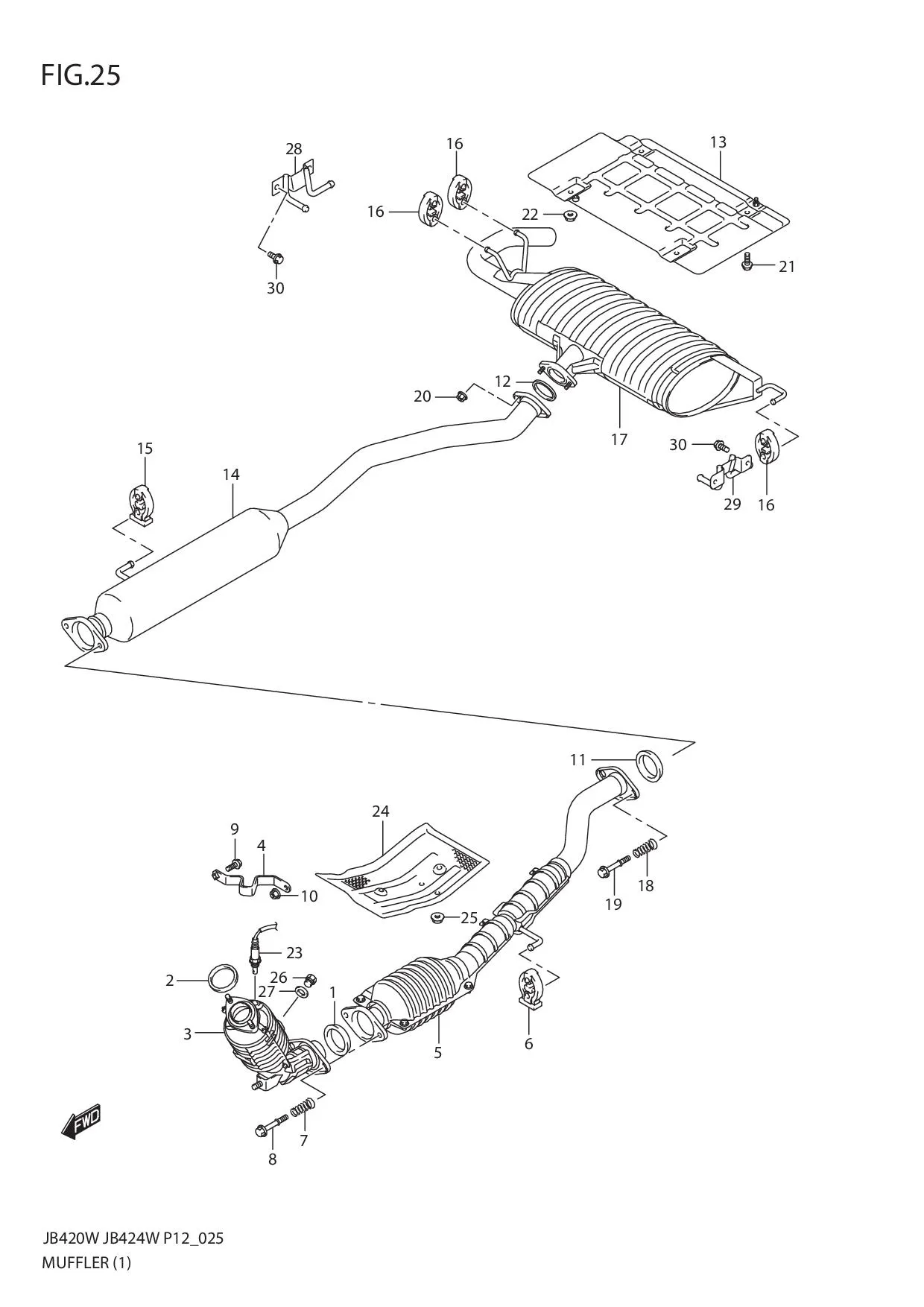 FIG.25 MUFFLER (JB420W)