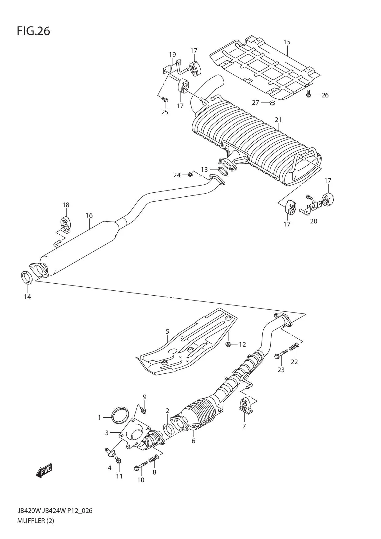 FIG.26 MUFFLER (JB424W)