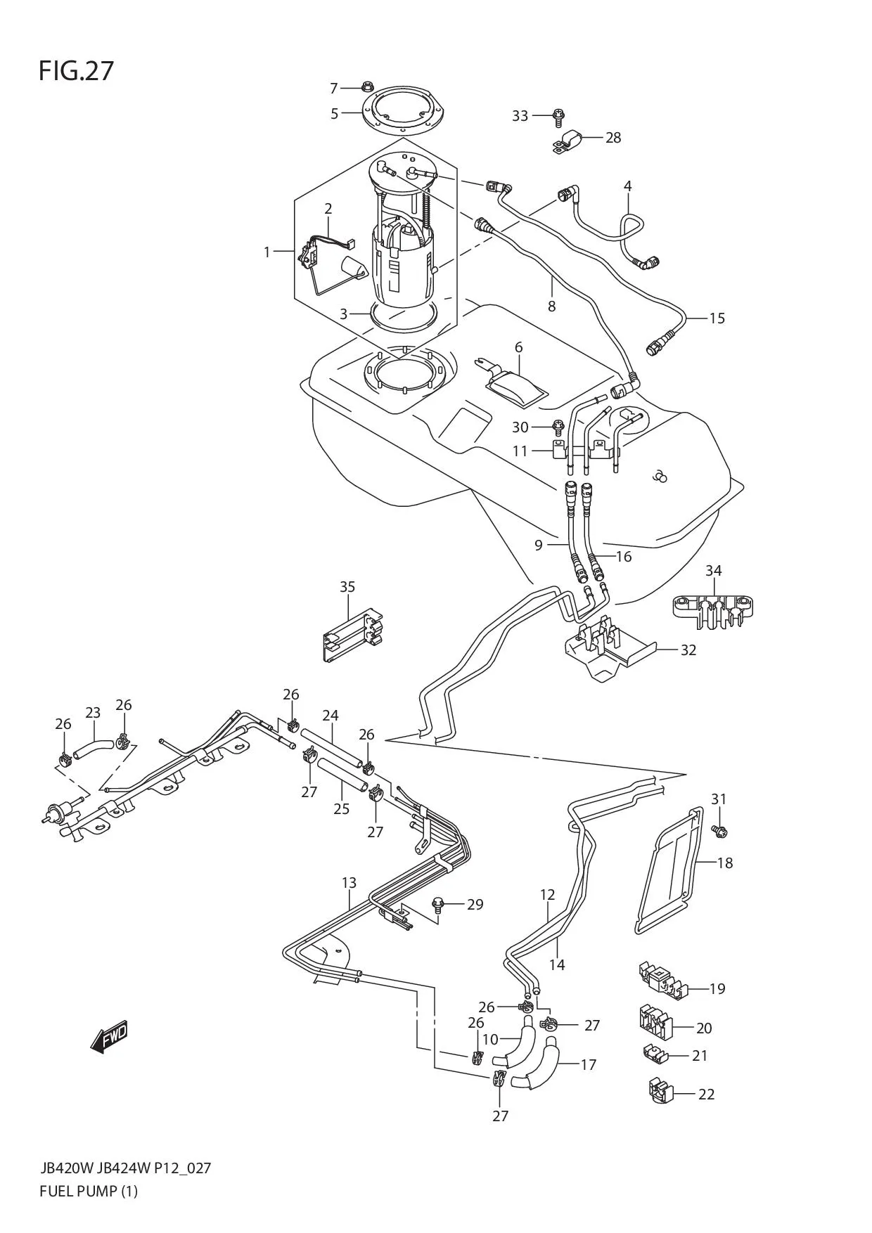 FIG.27 FUEL PUMP (JB420W)