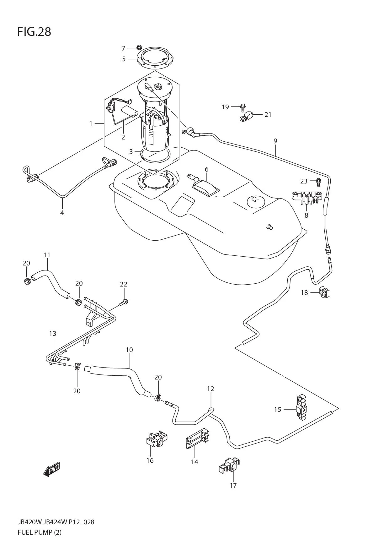 FIG.28 FUEL PUMP (JB424W)