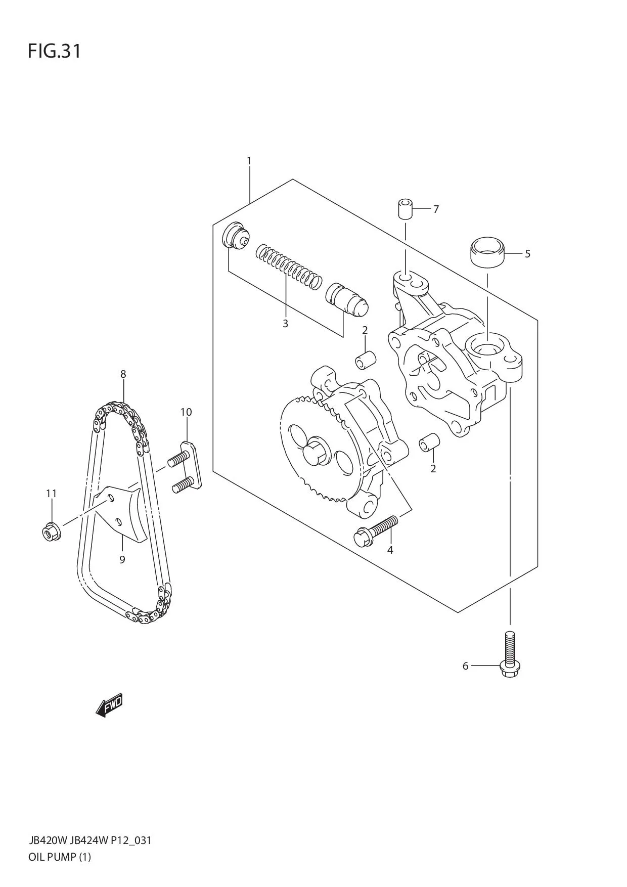 FIG.31 OIL PUMP (JB420W)