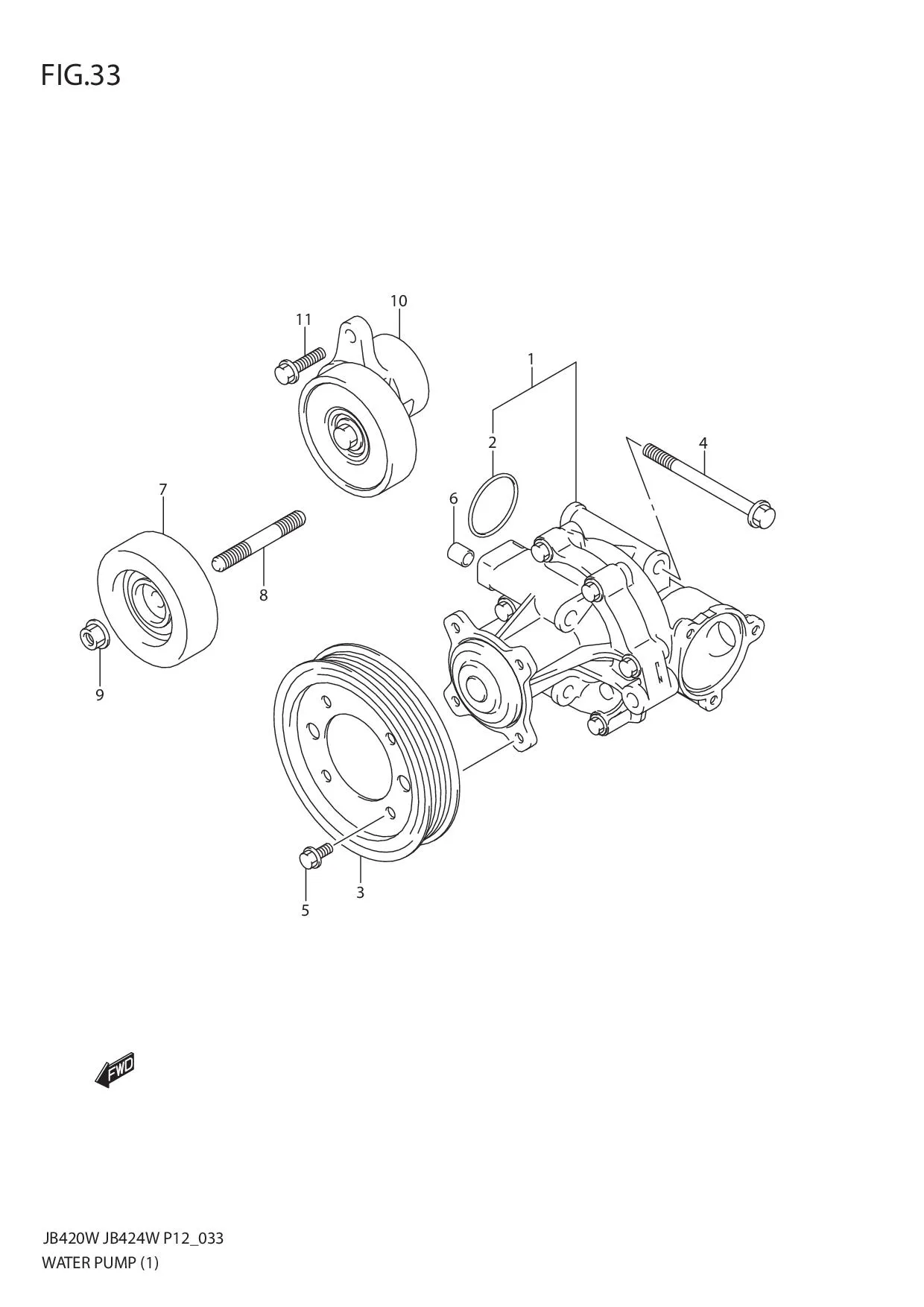 FIG.33 WATER PUMP (JB420W)