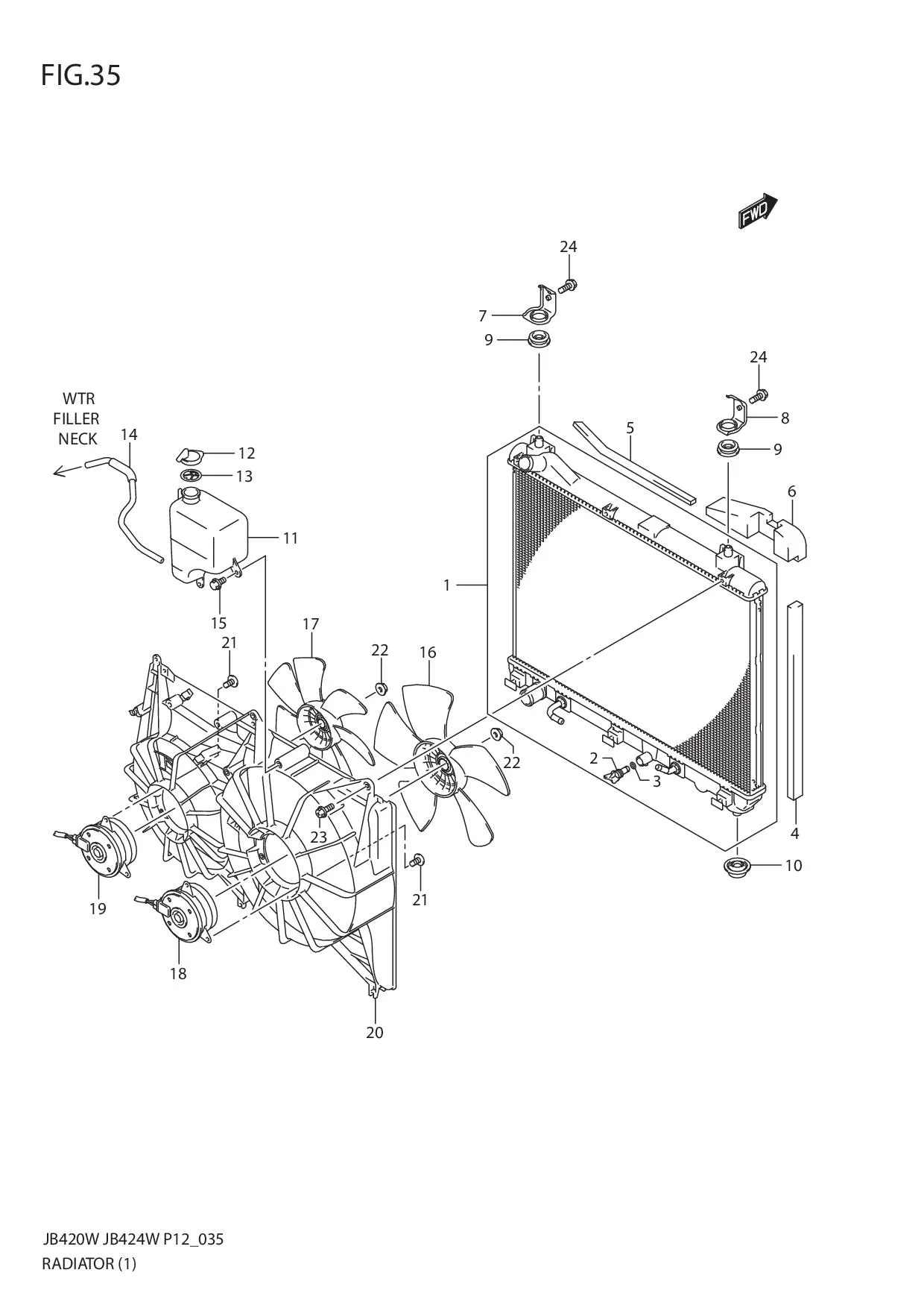 FIG.35 RADIATOR (JB420W)