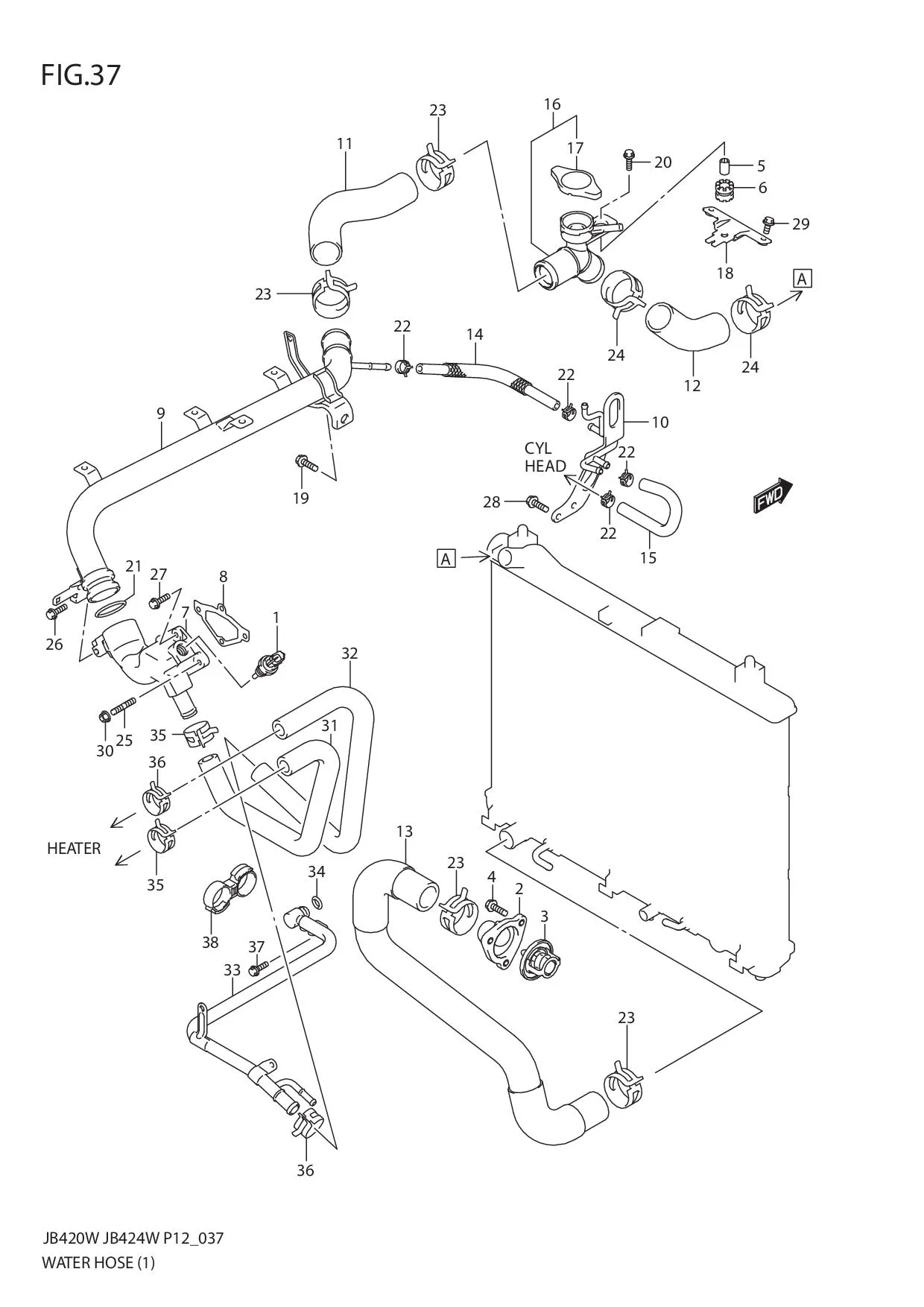 FIG.37 WATER HOSE (JB420W)