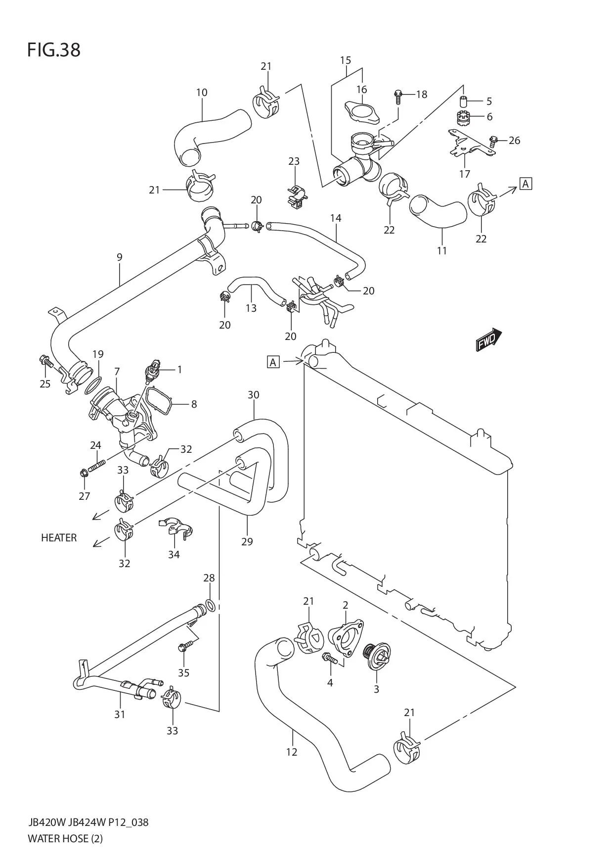 FIG.38 WATER HOSE (JB424W)