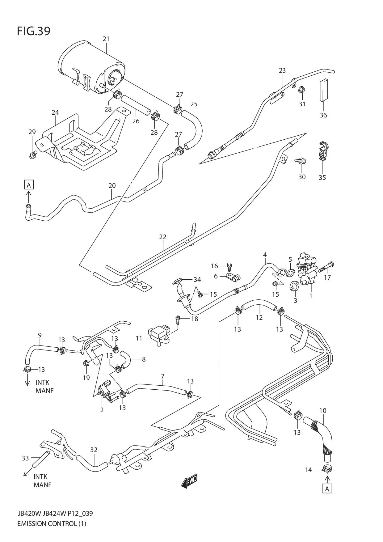 FIG.39 EMISSION CONTROL (JB420W)