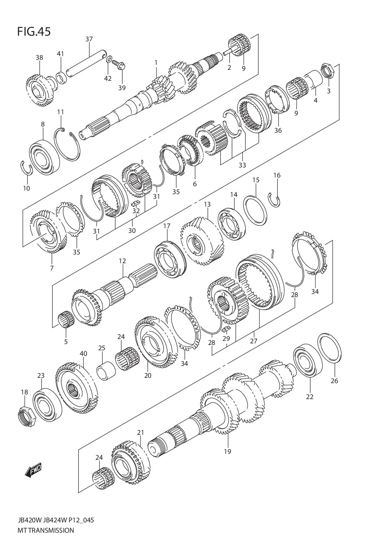 FIG.45 MT TRANSMISSION