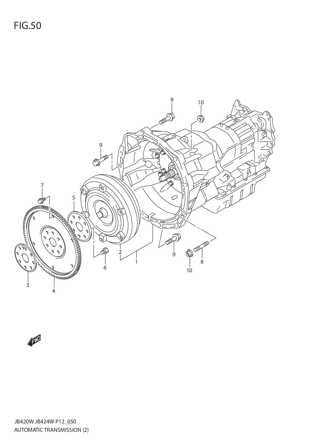 FIG.50 AUTOMATIC TRANSMISSION (JB424W)