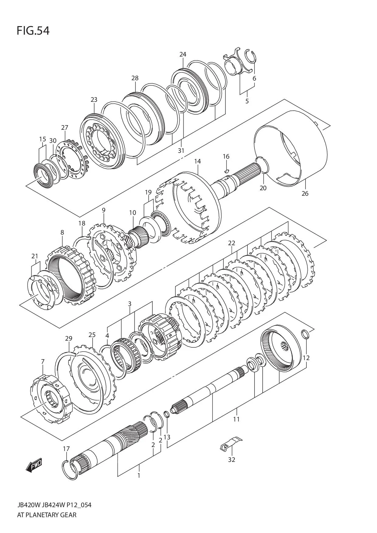 FIG.54 AT PLANETARY GEAR