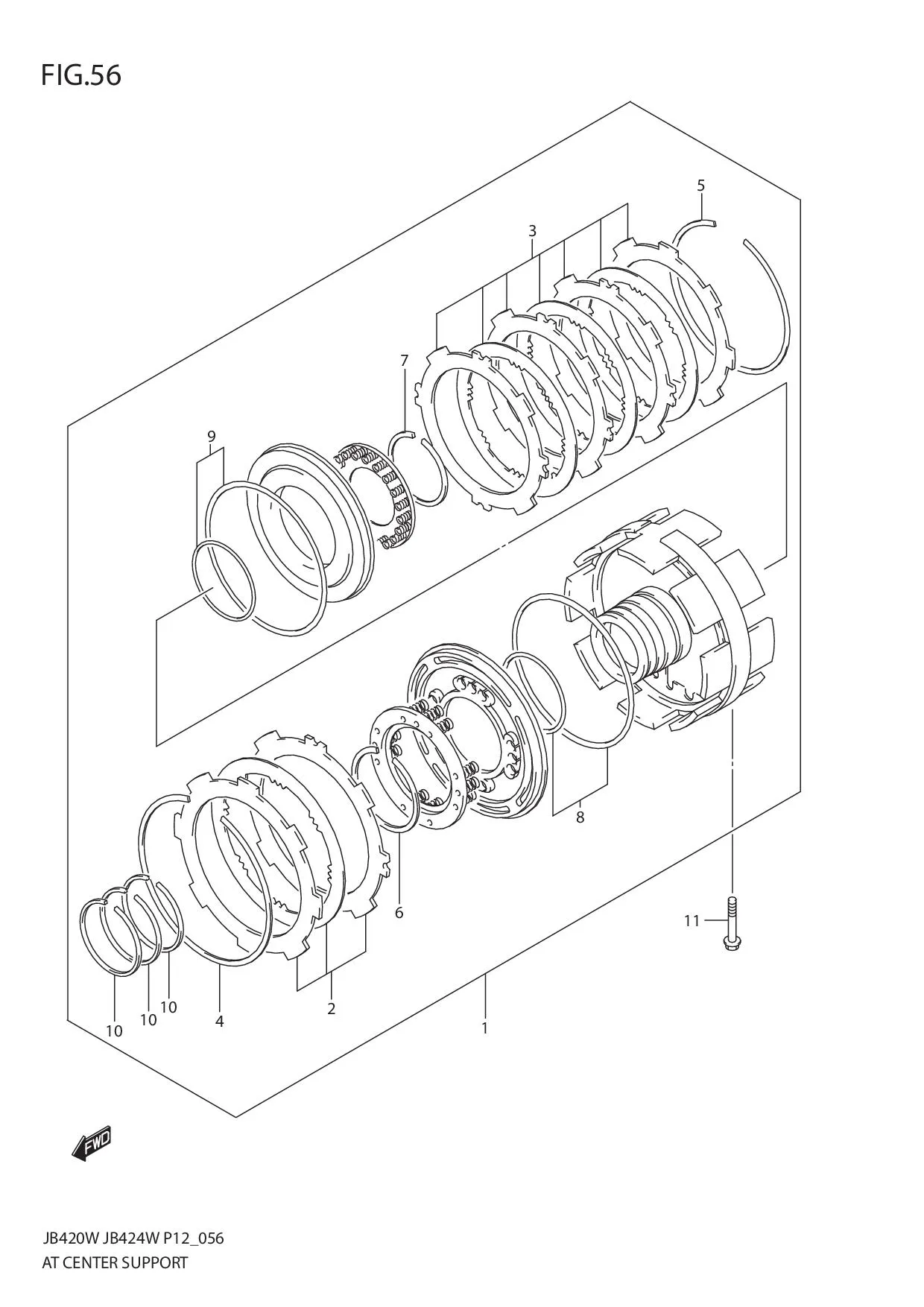 FIG.56 AT CENTER SUPPORT