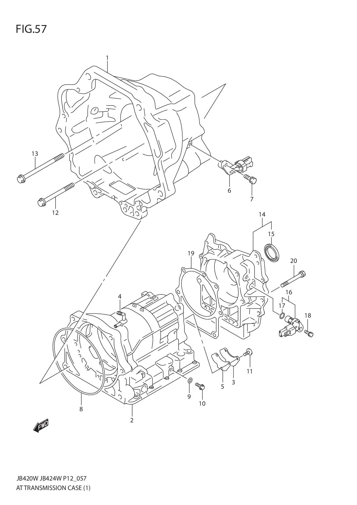 FIG.57 AT TRANSMISSION CASE (JB420W)