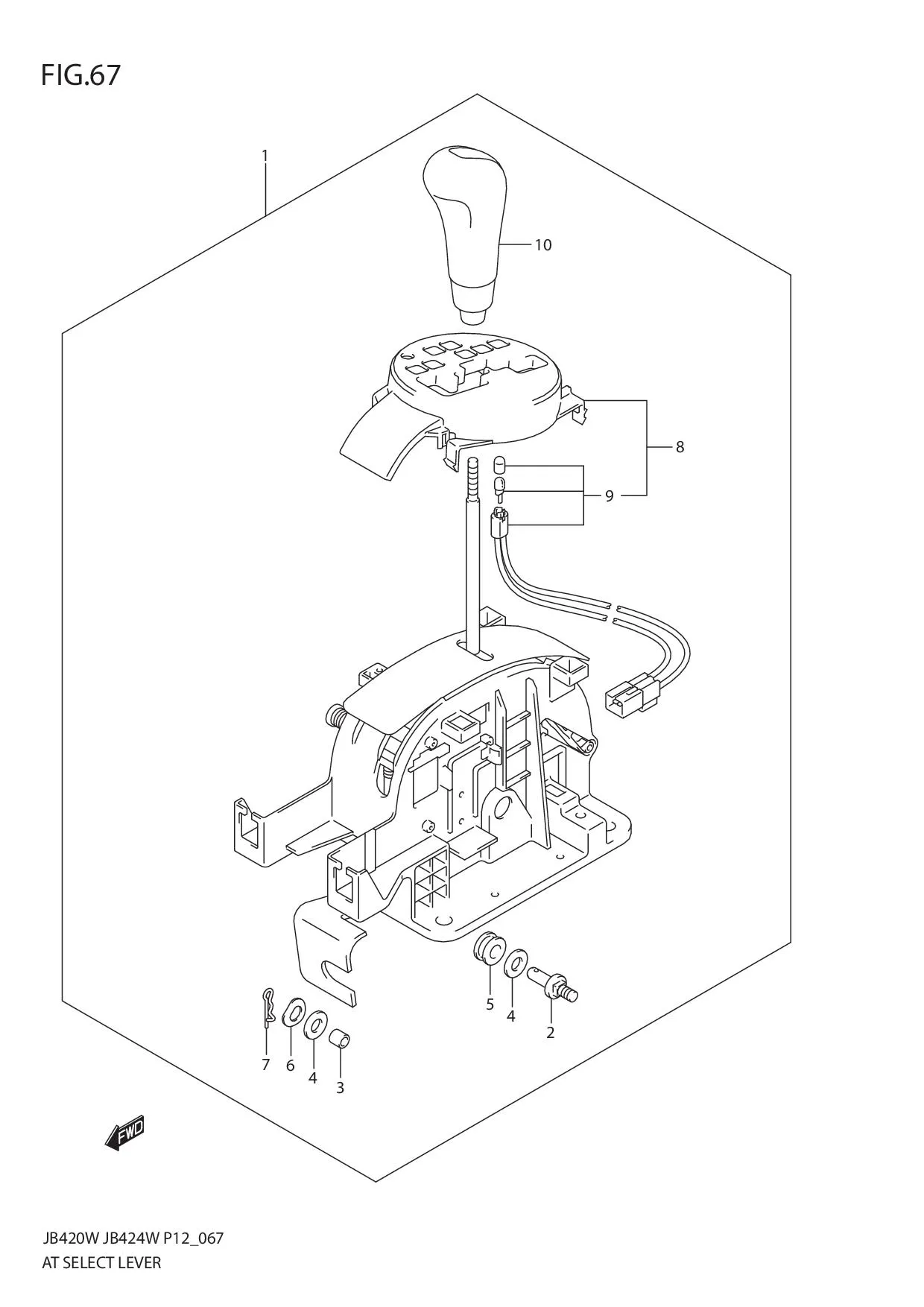 FIG.67 AT SELECT LEVER