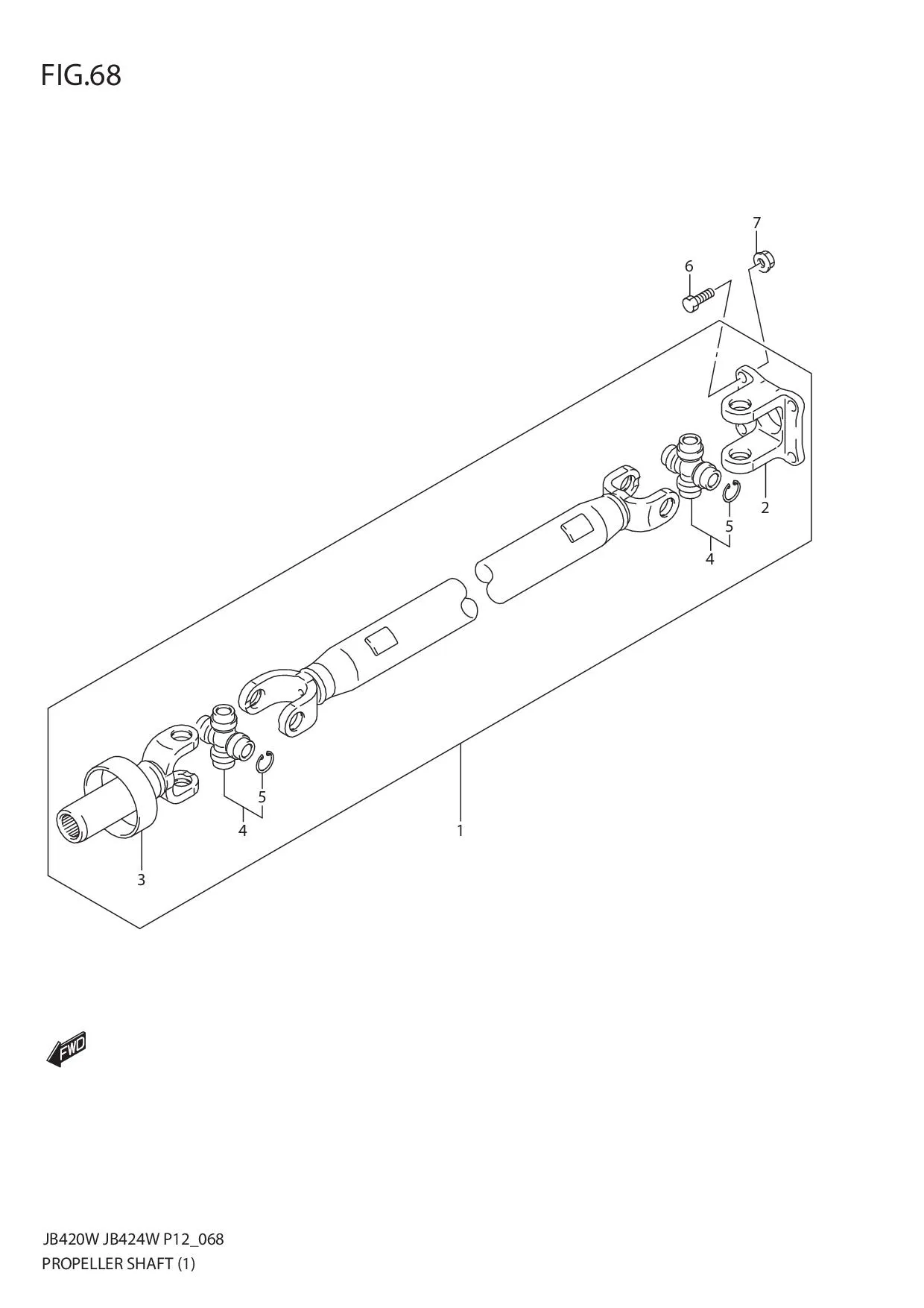 FIG.68 PROPELLER SHAFT (JB420W)