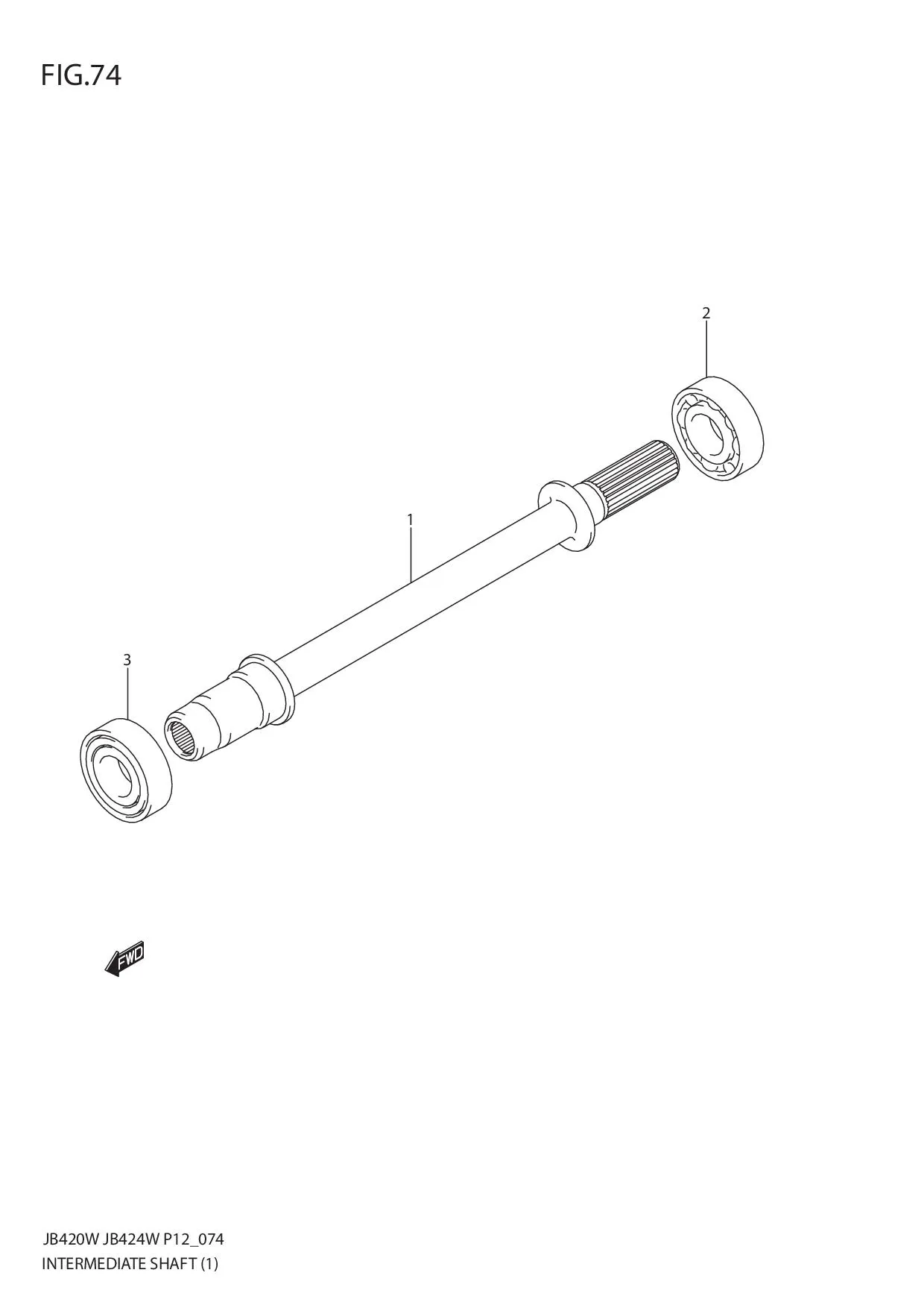 FIG.74 INTERMEDIATE SHFT (JB420W)