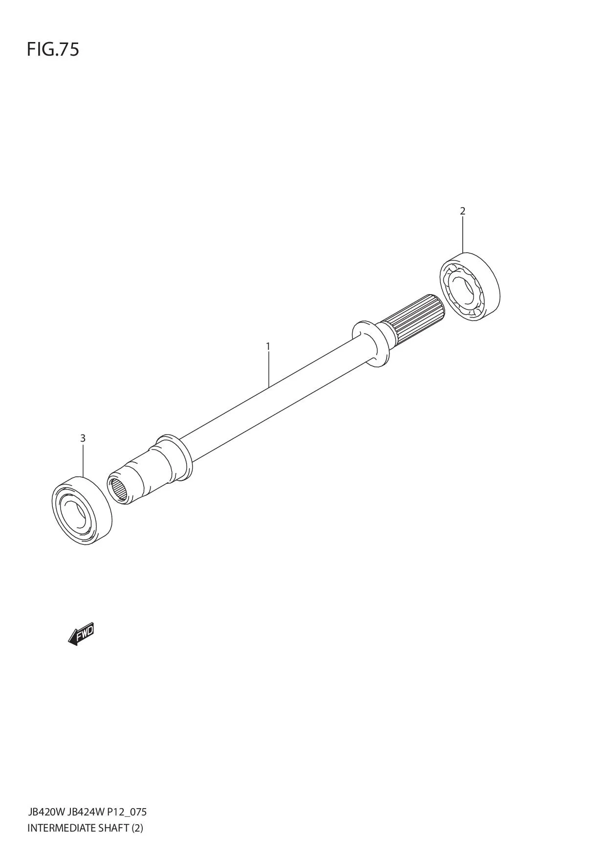 FIG.75 INTERMEDIATE SHFT (JB424W)