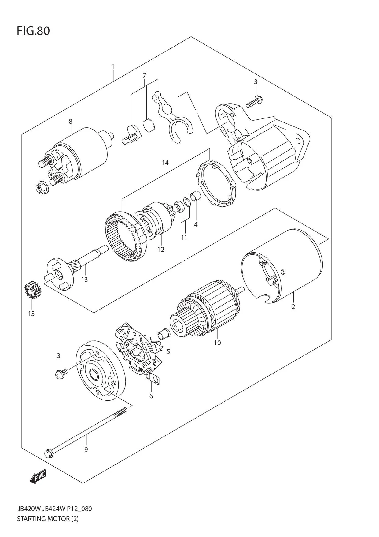 FIG.80 STARTING MOTOR (JB424W)