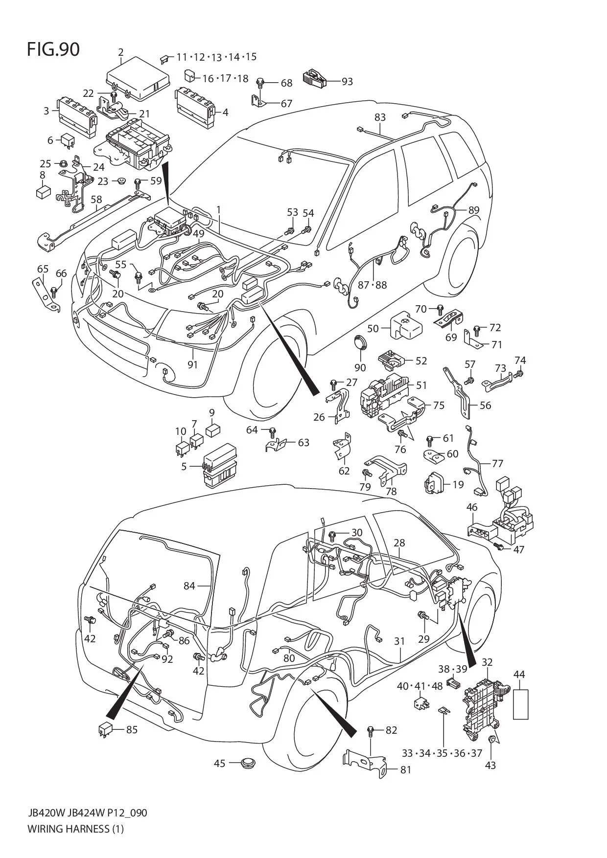FIG.90 WIRING HARNESS (JB420W)