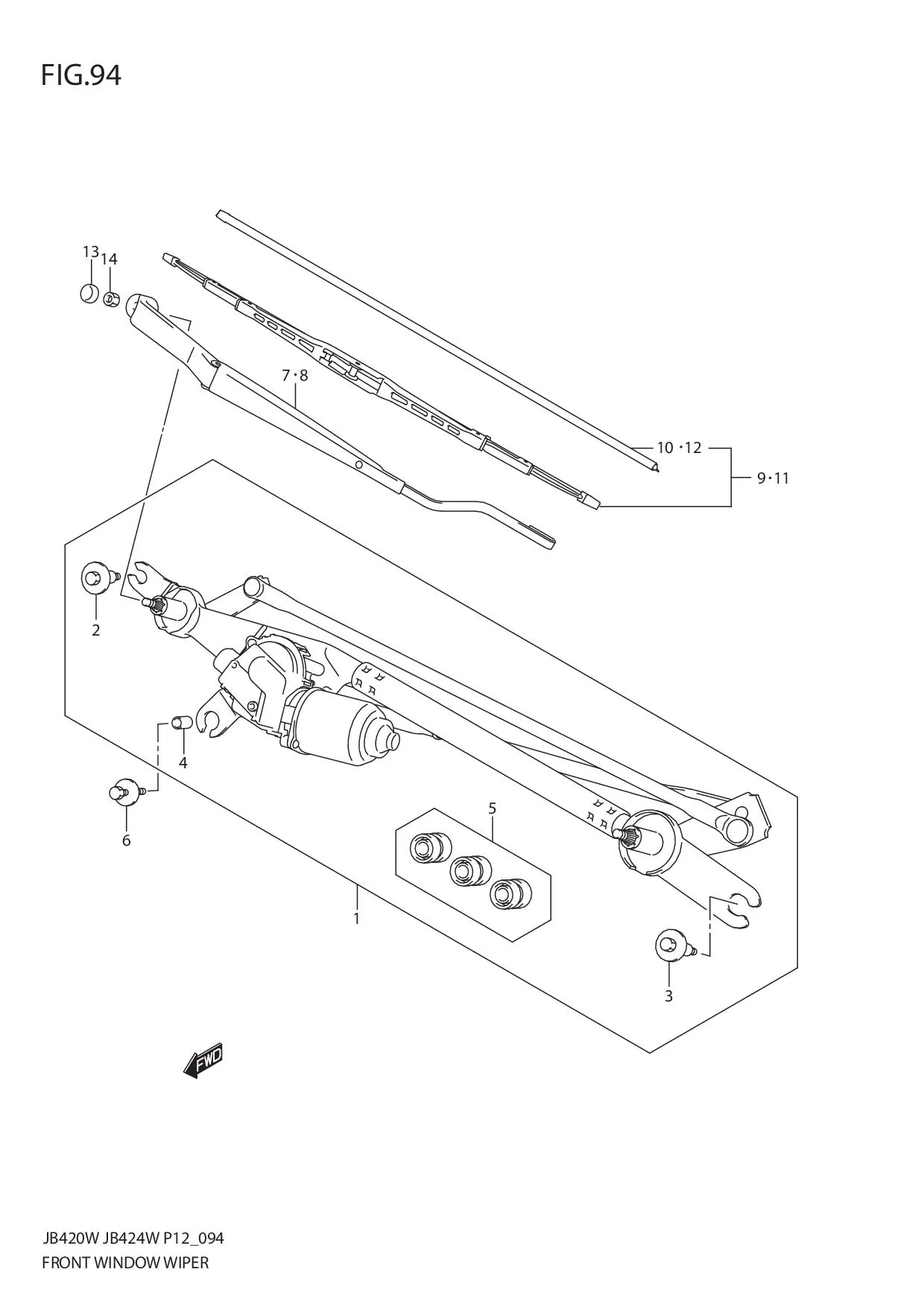 FIG.94 FRONT WINDOW WIPER