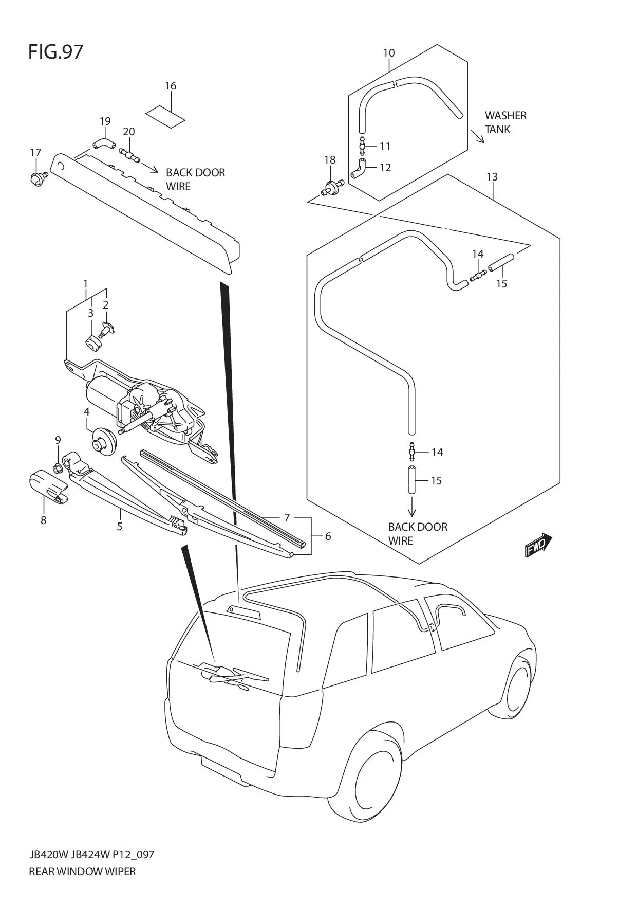 FIG.97 REAR WINDOW WIPER 